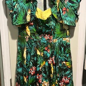 Laura Byrnes Hawaiian Print Pinup dress size 14